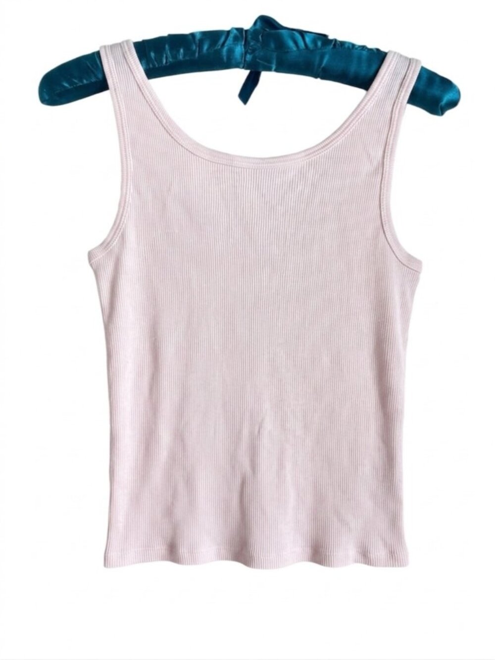 Brandy Melville J. Galt dalis light pink ribbed cotton button-up Henley tank top - Picture 4 of 5